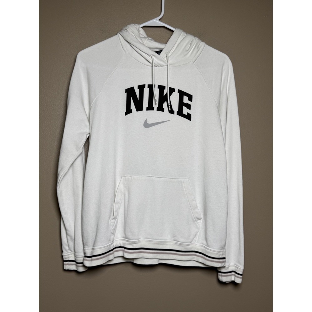 Women's Nike White Varsity Pullover Hoodie Size M